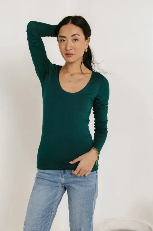 Luffy Top in Hunter Green - FINAL SALE sold by bohme