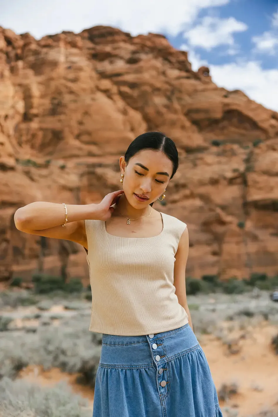 Aella Ribbed Top in Mocha - FINAL SALE sold by bohme product image thumbnail 5