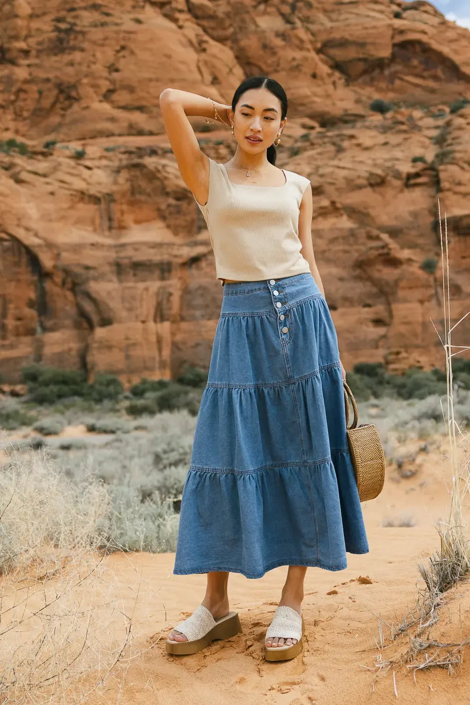 Aella Ribbed Top in Mocha - FINAL SALE sold by bohme product image thumbnail 2