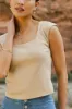 Aella Ribbed Top in Mocha - FINAL SALE sold by bohme