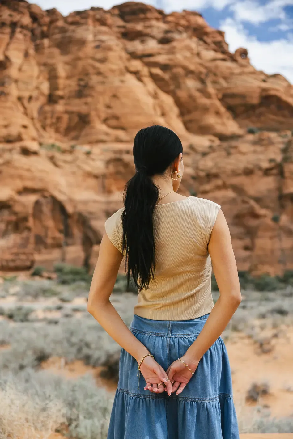 Aella Ribbed Top in Mocha - FINAL SALE sold by bohme product image thumbnail 4