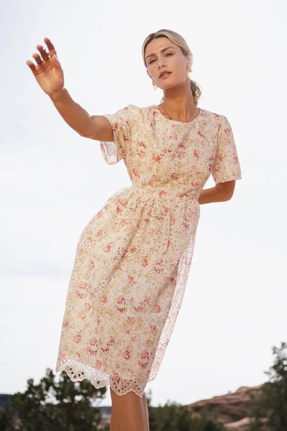 Renee Eyelet Lace Dress sold by bohme product image thumbnail 3