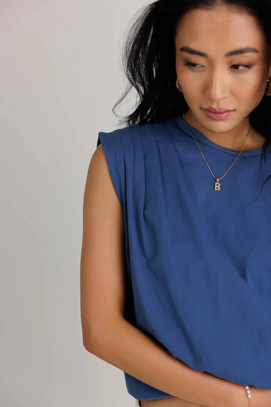 Kaidence Muscle Tee in Blue - FINAL SALE sold by bohme product image thumbnail 3