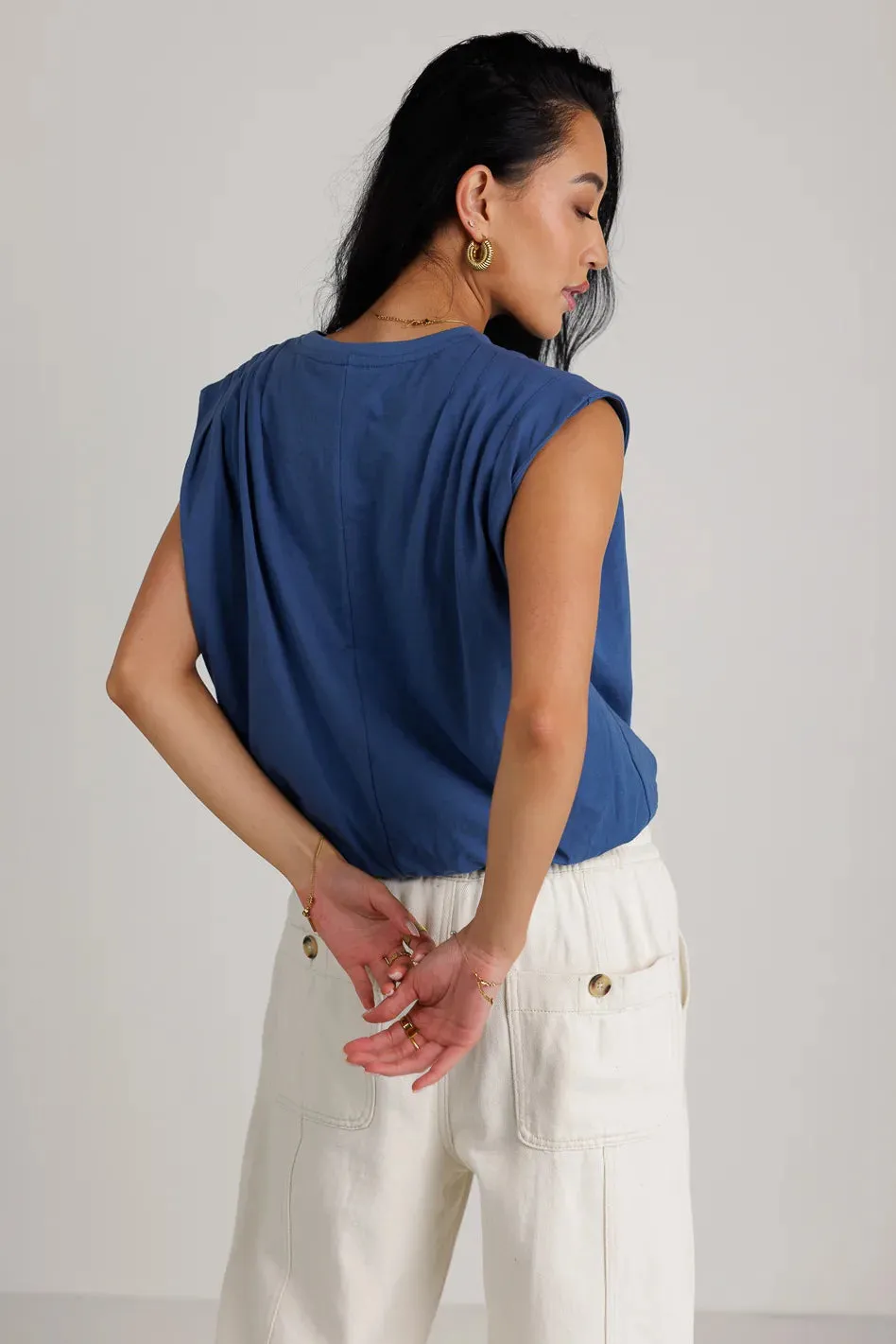 Kaidence Muscle Tee in Blue - FINAL SALE sold by bohme product image thumbnail 2