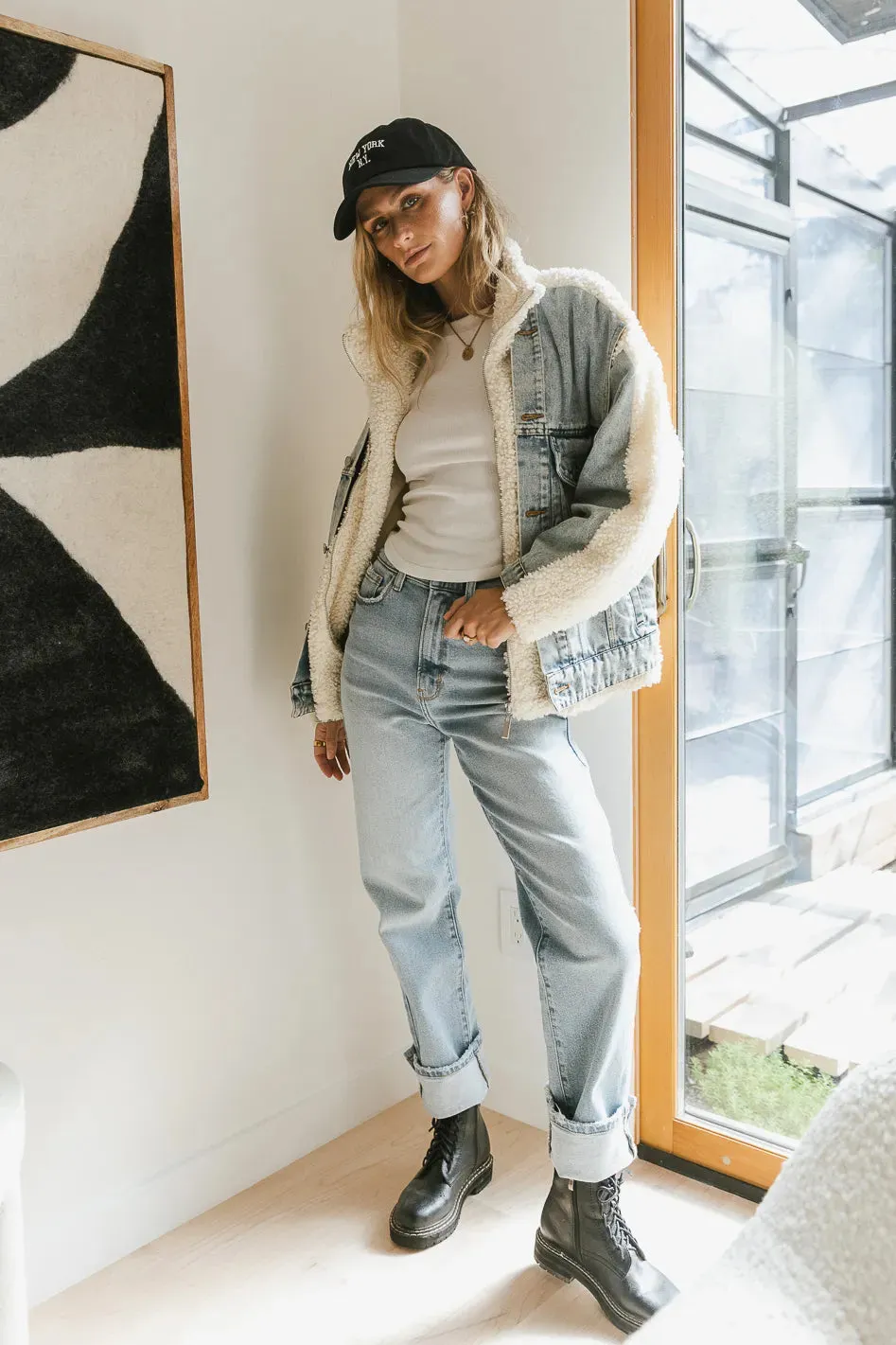 BlankNYC Denim Sherpa Jacket sold by bohme product image thumbnail 3