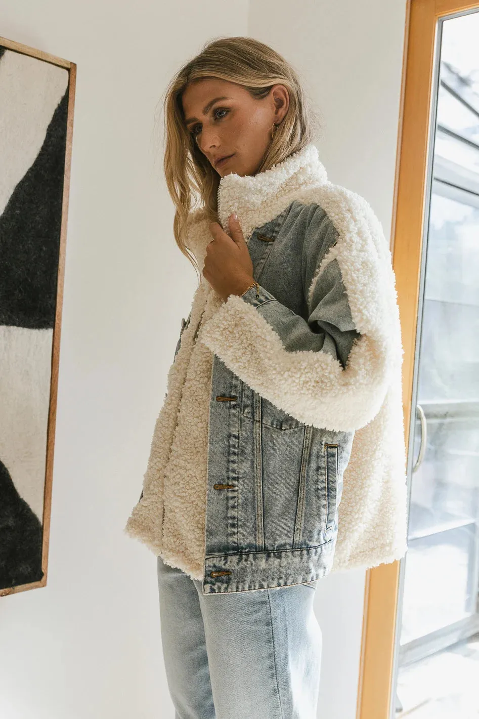 BlankNYC Denim Sherpa Jacket sold by bohme product image thumbnail 2