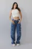 Phoebe Cargo Jeans in Medium Wash - FINAL SALE sold by bohme