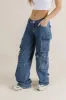 Phoebe Cargo Jeans in Medium Wash - FINAL SALE sold by bohme