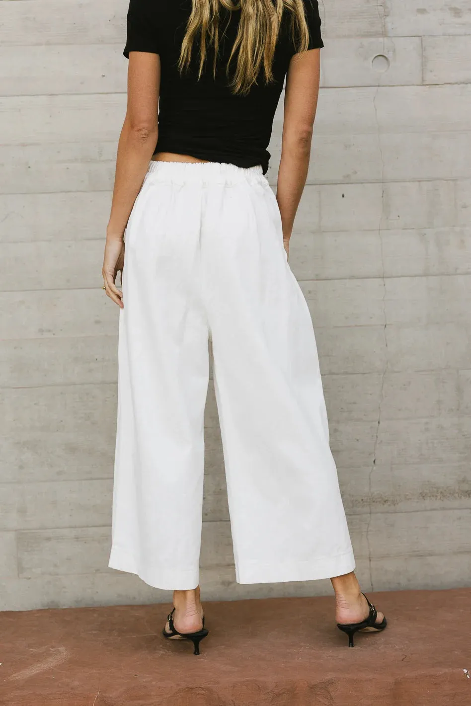 Elke Button Slacks in White - FINAL SALE sold by bohme product image thumbnail 5