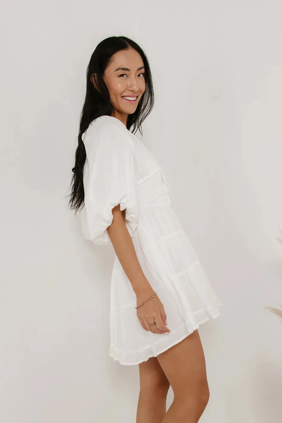 Little Runaway Mini Dress in White - FINAL SALE sold by bohme product image thumbnail 5