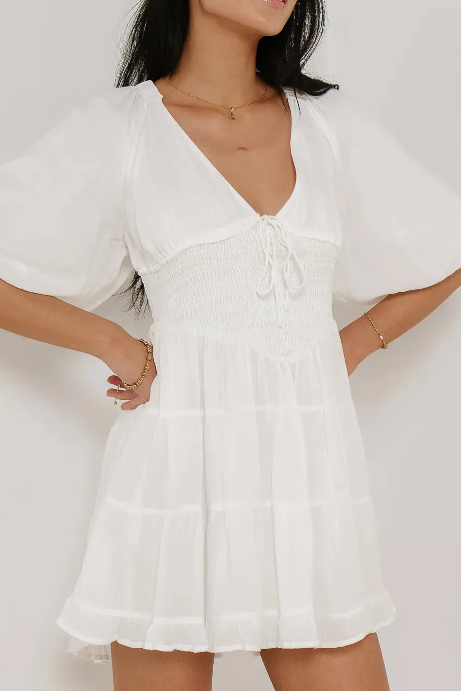 Little Runaway Mini Dress in White - FINAL SALE sold by bohme product image thumbnail 4