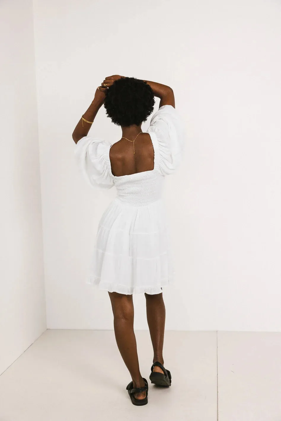 Little Runaway Mini Dress in White - FINAL SALE sold by bohme product image thumbnail 3