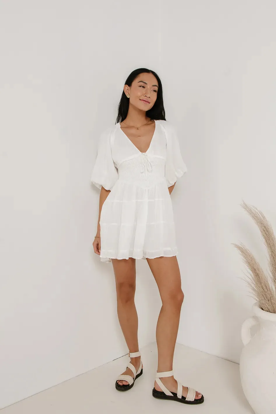 Little Runaway Mini Dress in White - FINAL SALE sold by bohme product image thumbnail 2