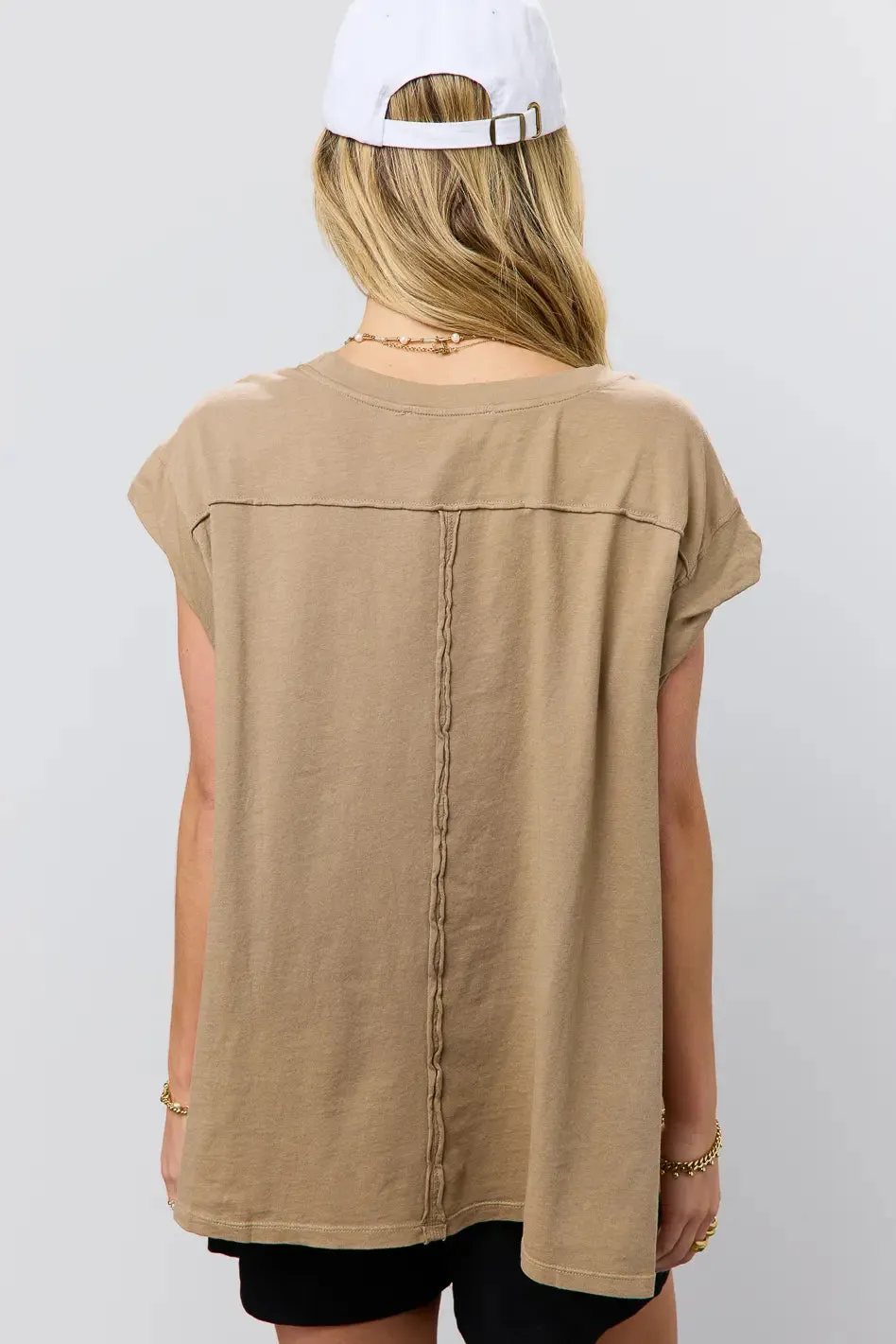 Aviana Muscle Tee in Mocha - FINAL SALE sold by bohme product image thumbnail 5