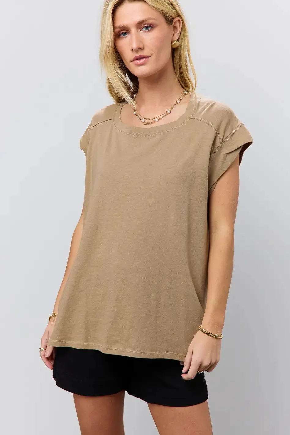 Aviana Muscle Tee in Mocha - FINAL SALE sold by bohme product image thumbnail 3