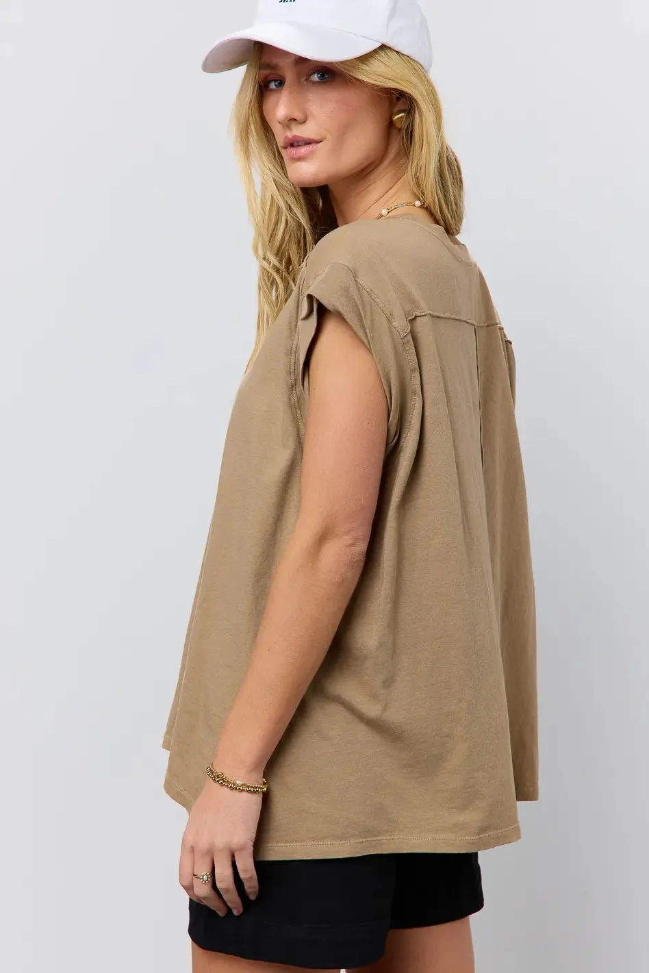 Aviana Muscle Tee in Mocha - FINAL SALE sold by bohme product image thumbnail 4