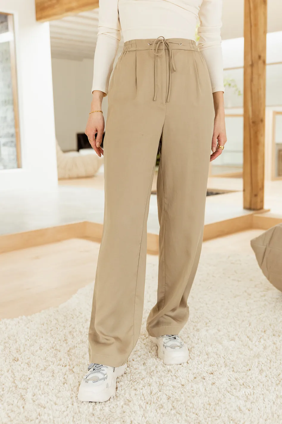 Freya Tencel Pants in Tan - FINAL SALE sold by bohme product image thumbnail 4