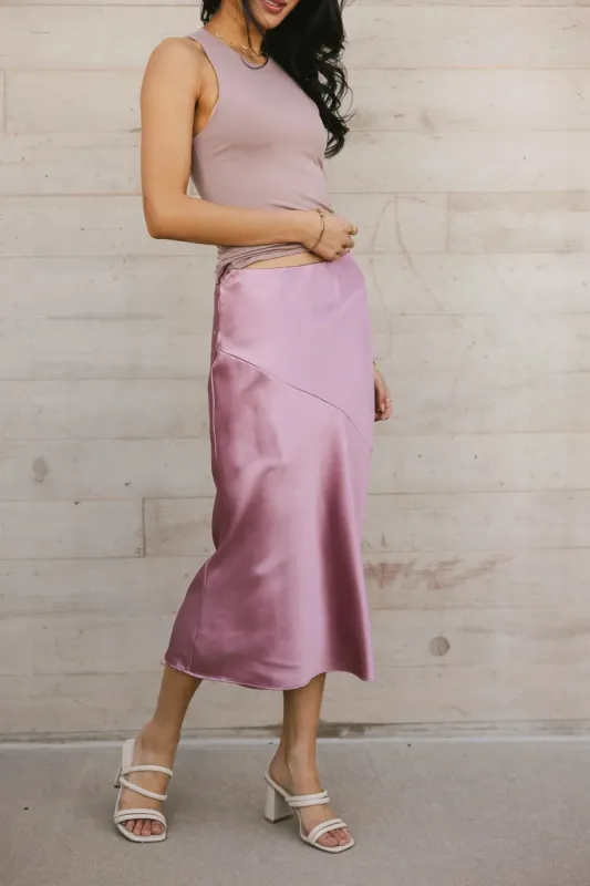 Zada Midi Skirt in Lavender - FINAL SALE sold by bohme