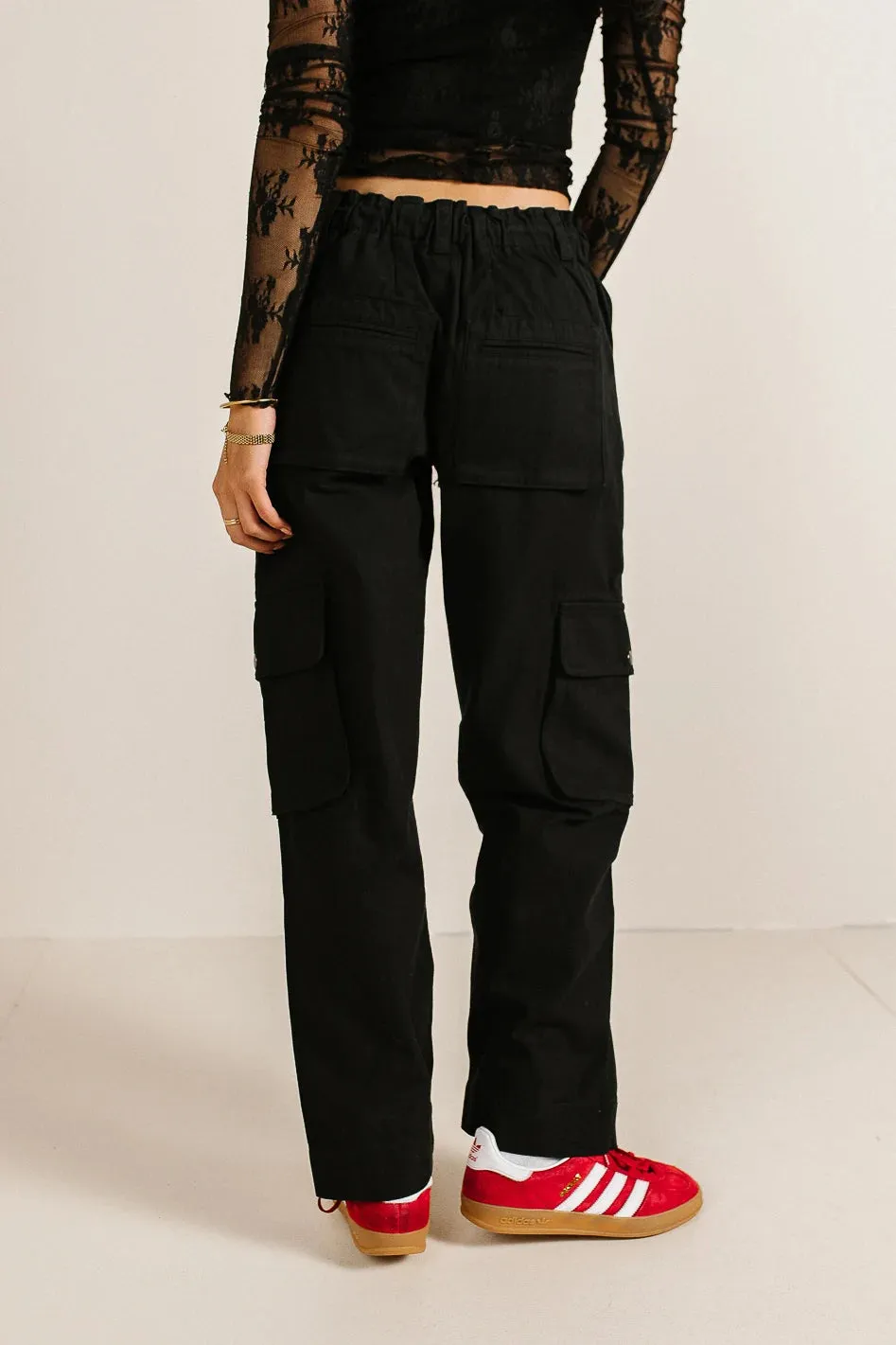 Hailey Cargo Pants in Black - FINAL SALE sold by bohme product image thumbnail 4