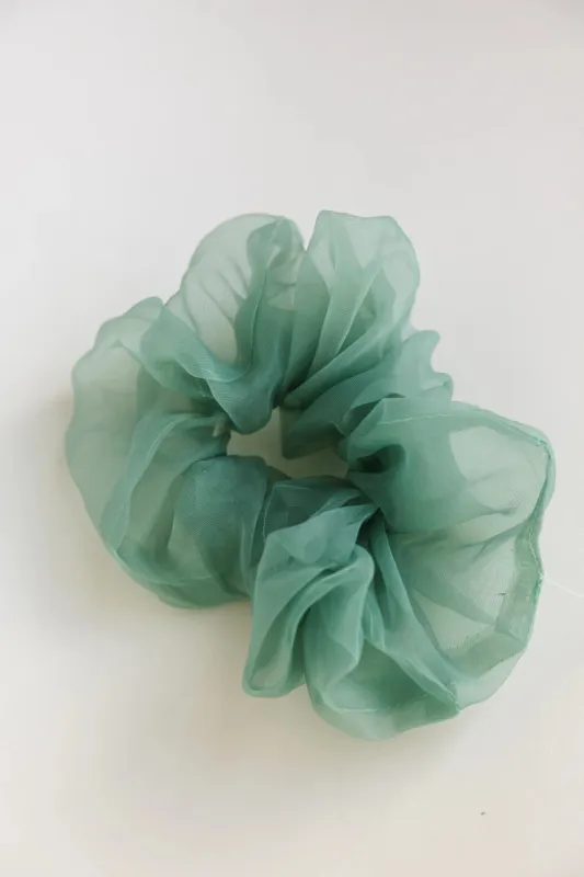 Organza Oversized Scrunchie in Green - FINAL SALE sold by bohme