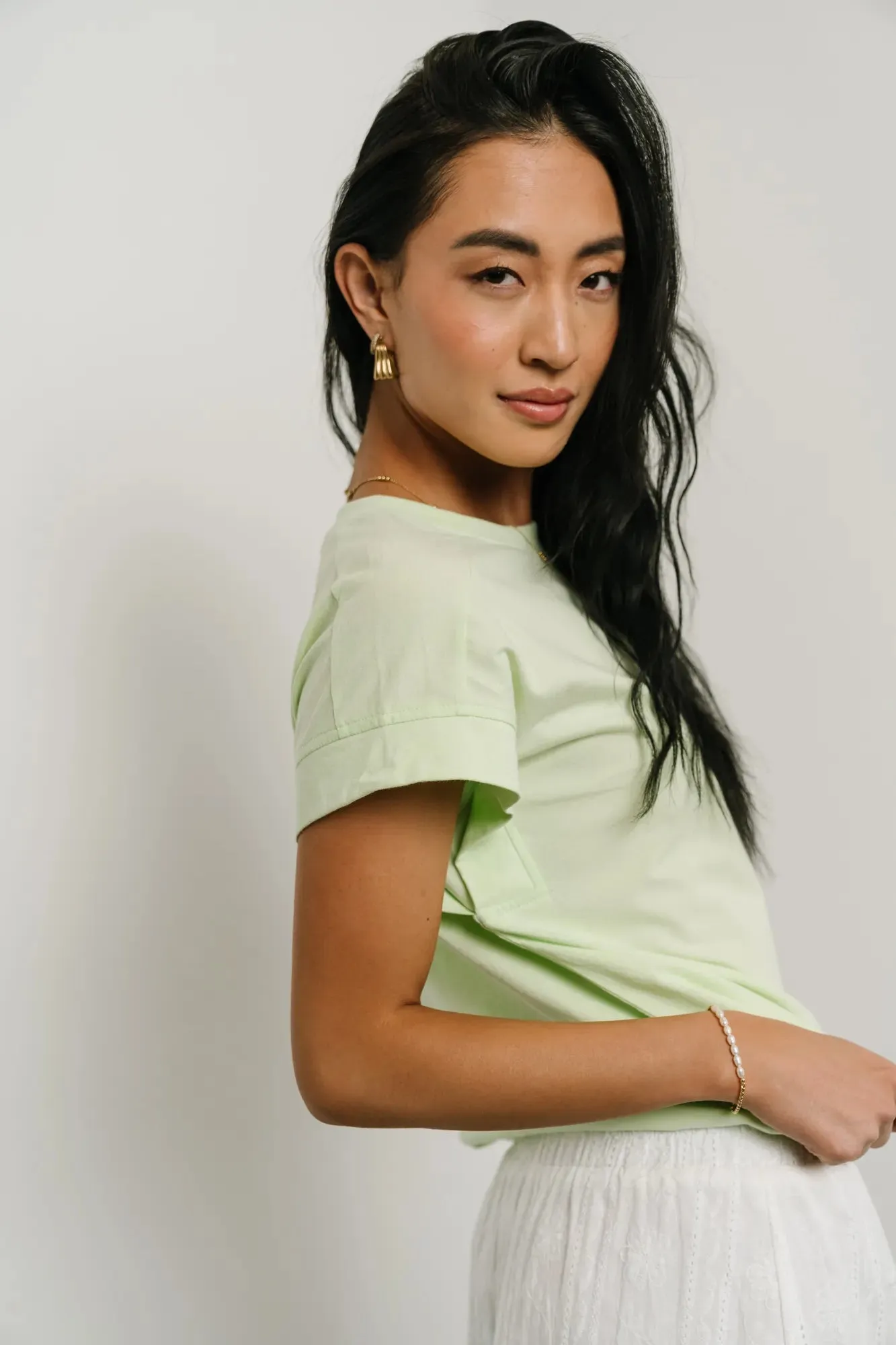 Layla Muscle Tee in Lime - FINAL SALE sold by bohme product image thumbnail 4