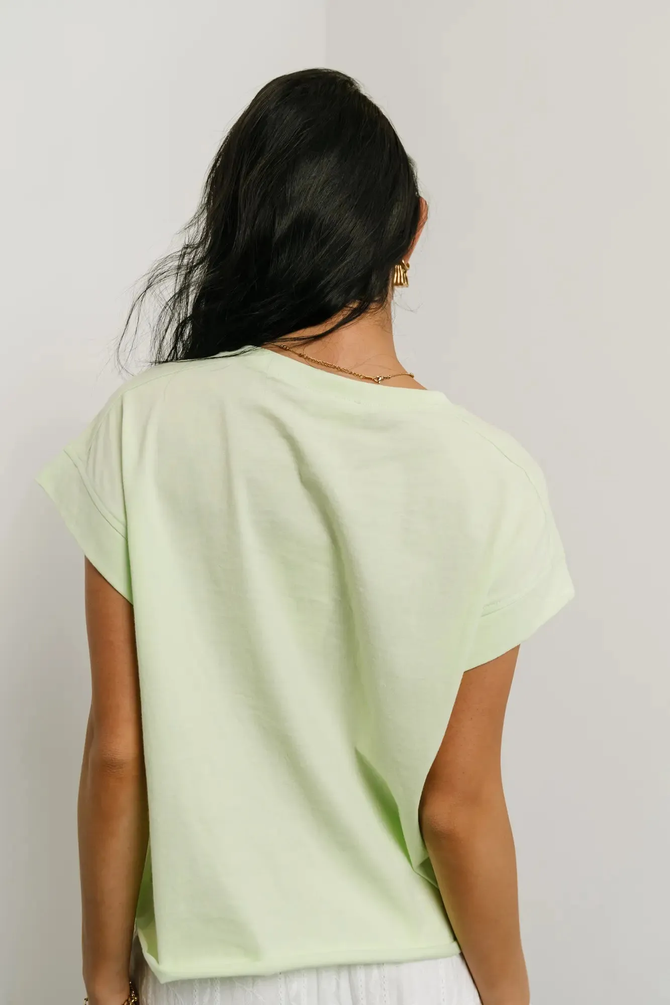 Layla Muscle Tee in Lime - FINAL SALE sold by bohme product image thumbnail 3
