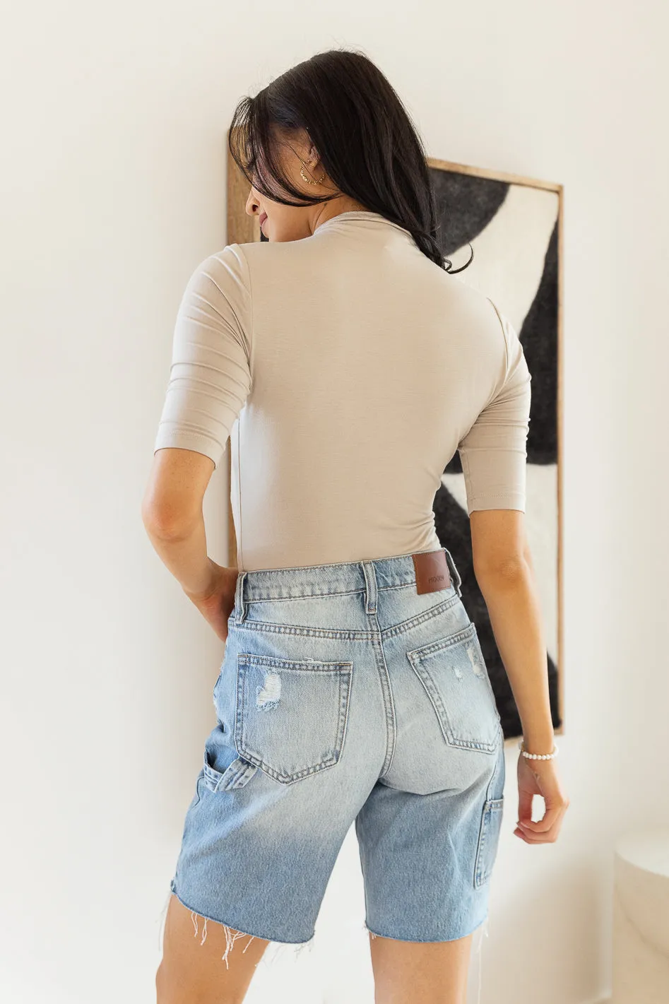 Kaya Mock Neck Bodysuit in Mocha - FINAL SALE sold by bohme product image thumbnail 2