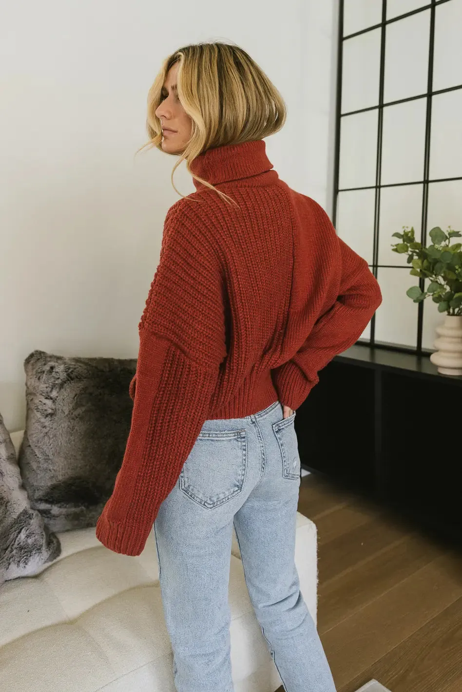 Catherine Turtleneck Sweater in Brick - FINAL SALE sold by bohme product image thumbnail 2
