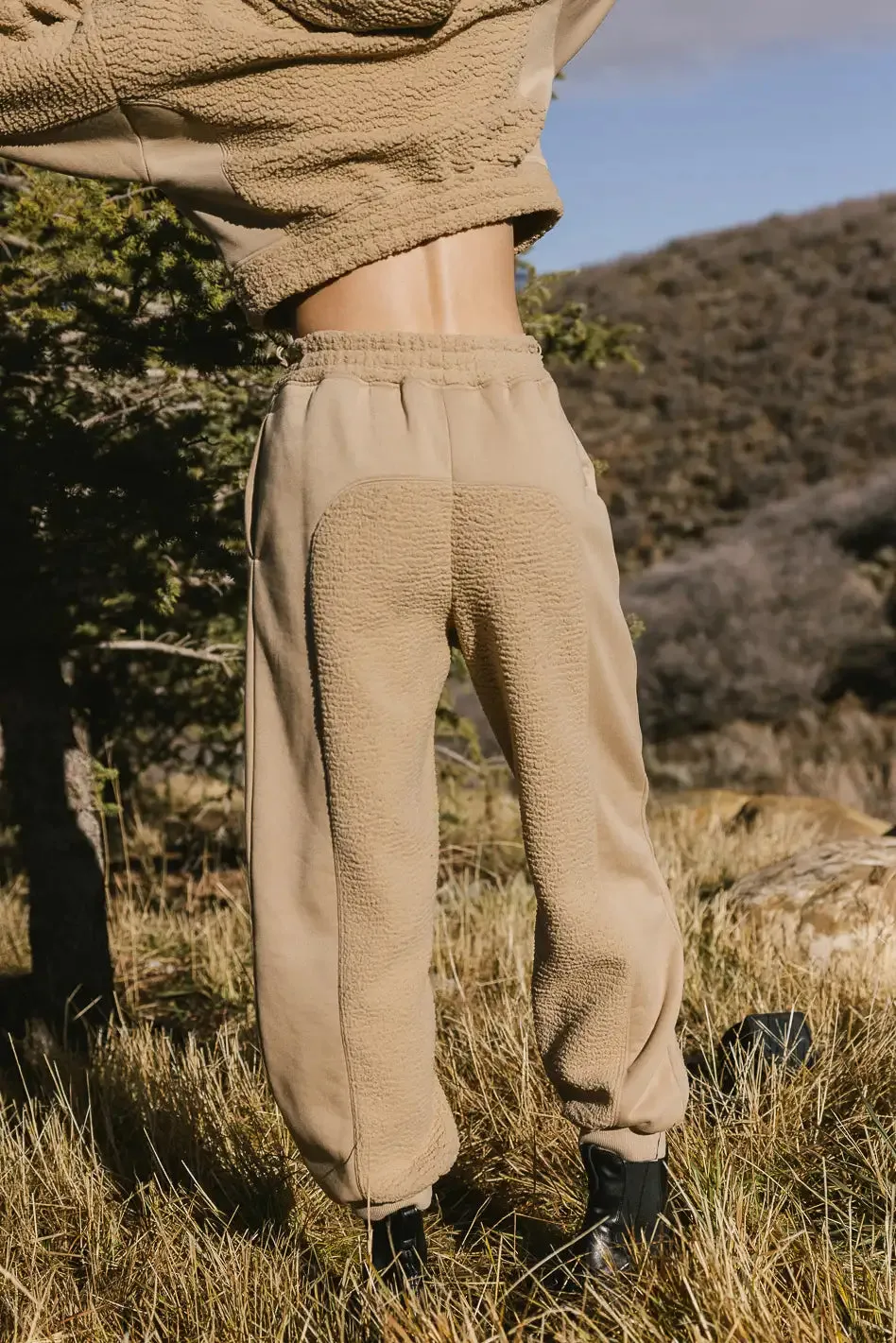Callie Sherpa Joggers in Camel - FINAL SALE sold by bohme product image thumbnail 4
