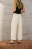 Elke Button Slacks in Natural - FINAL SALE sold by bohme