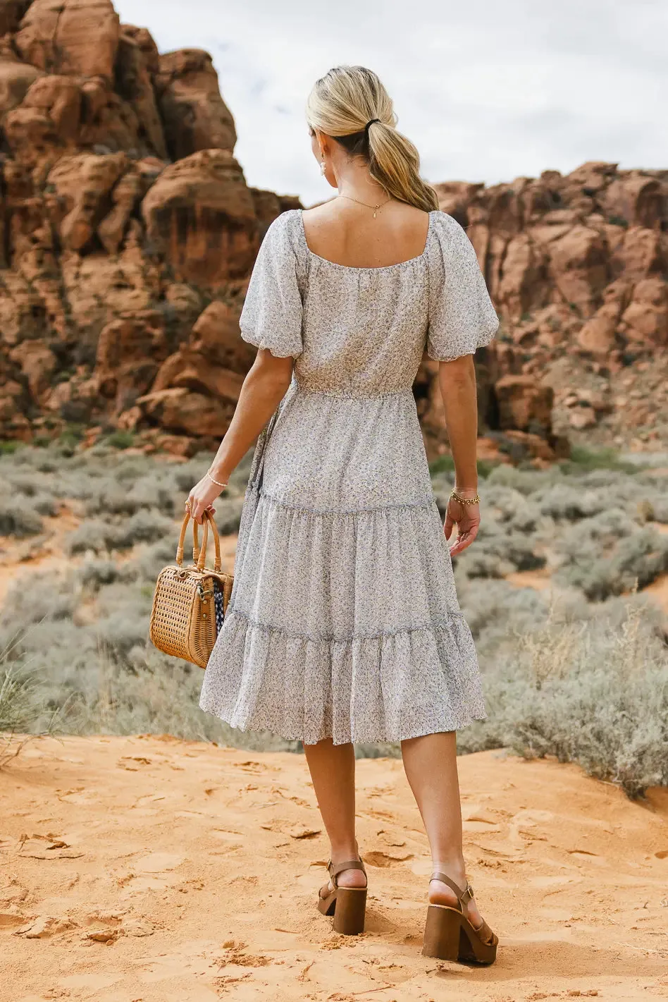 Samira Ditsy Floral Midi Dress - FINAL SALE sold by bohme product image thumbnail 2