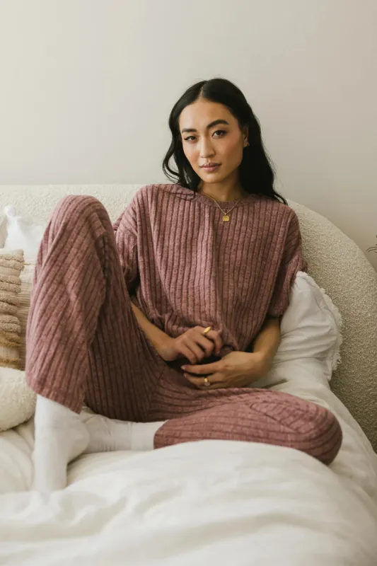 Keiko Ribbed Top in Mauve - FINAL SALE sold by bohme