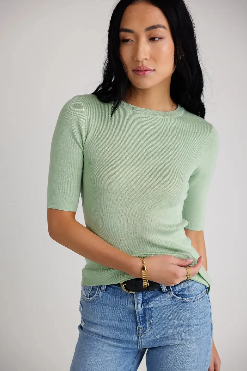 Lorie Sweater Top in Sage - FINAL SALE sold by bohme