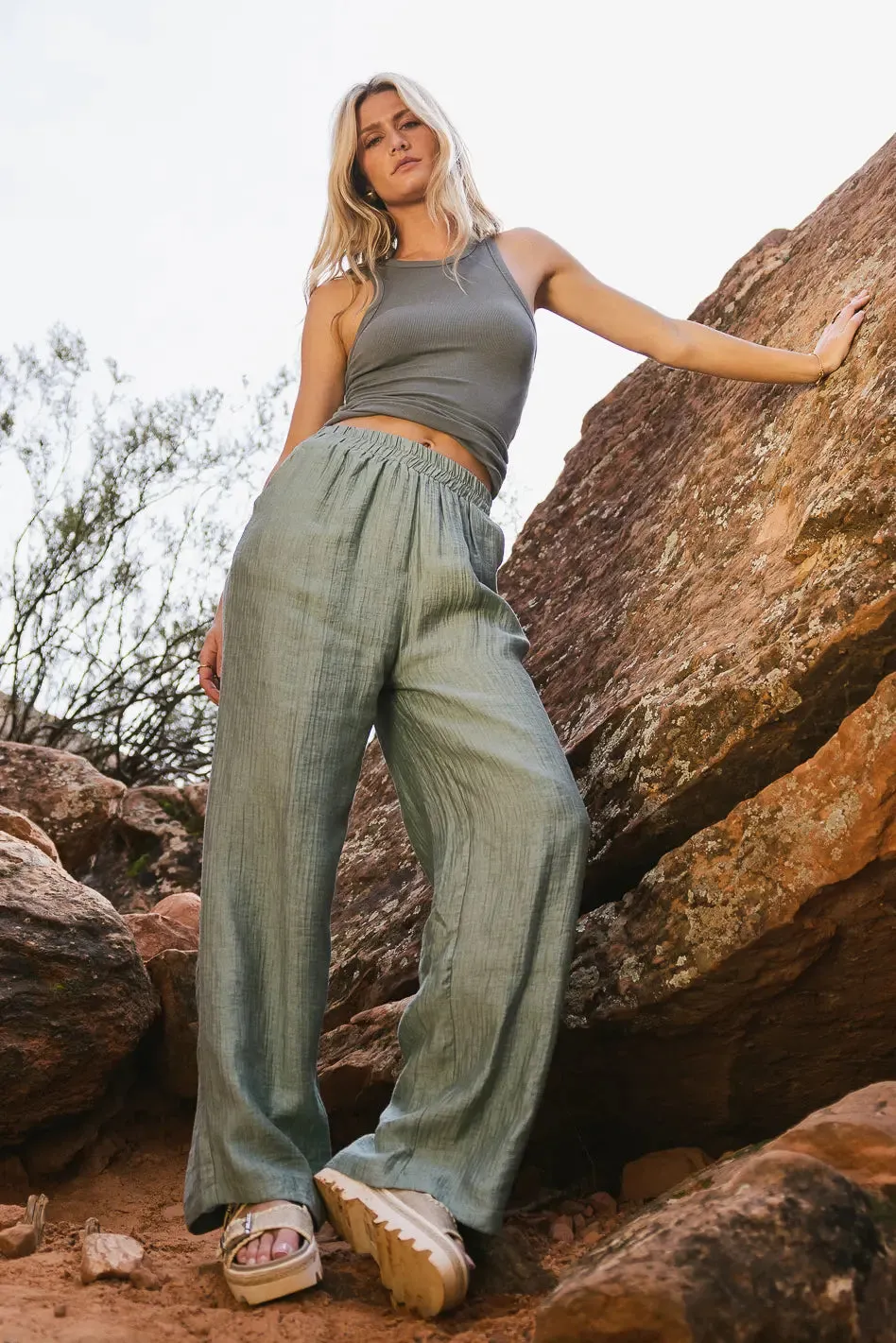 Jennilyn Pants in Sage - FINAL SALE sold by bohme product image thumbnail 2