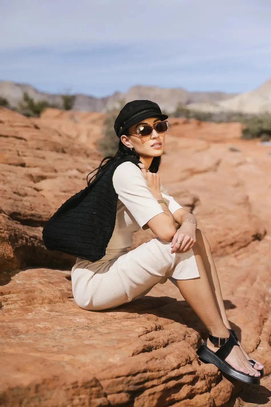 Lori Ribbed Dress in Natural sold by bohme product image thumbnail 5