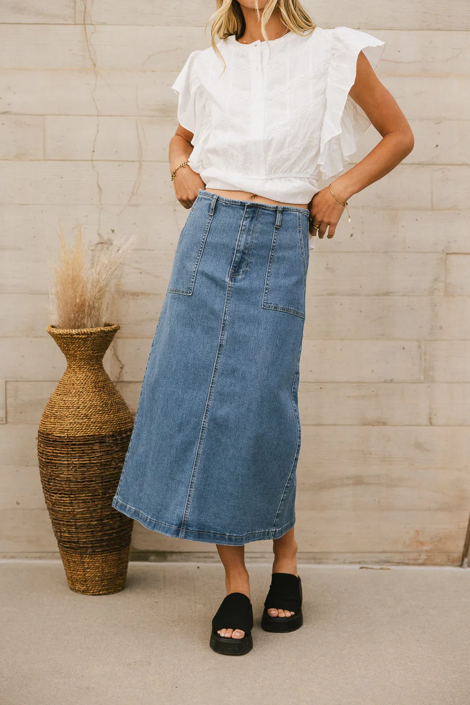 Marina Denim Skirt - FINAL SALE sold by bohme product image thumbnail 3