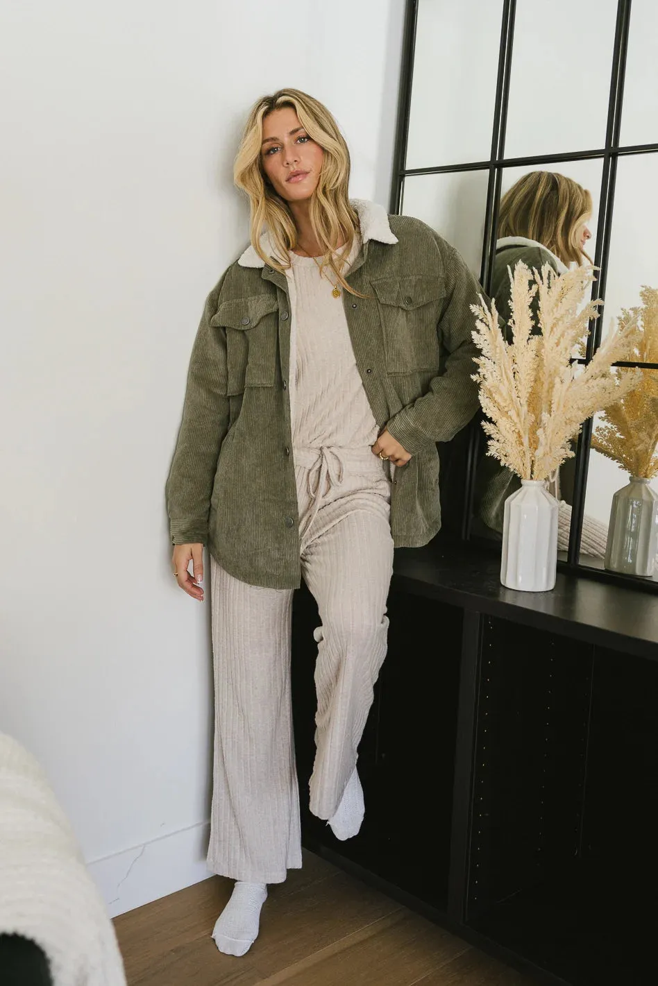 Keiko Ribbed Pants in Cream - FINAL SALE sold by bohme product image thumbnail 3