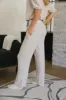 Keiko Ribbed Pants in Cream - FINAL SALE sold by bohme