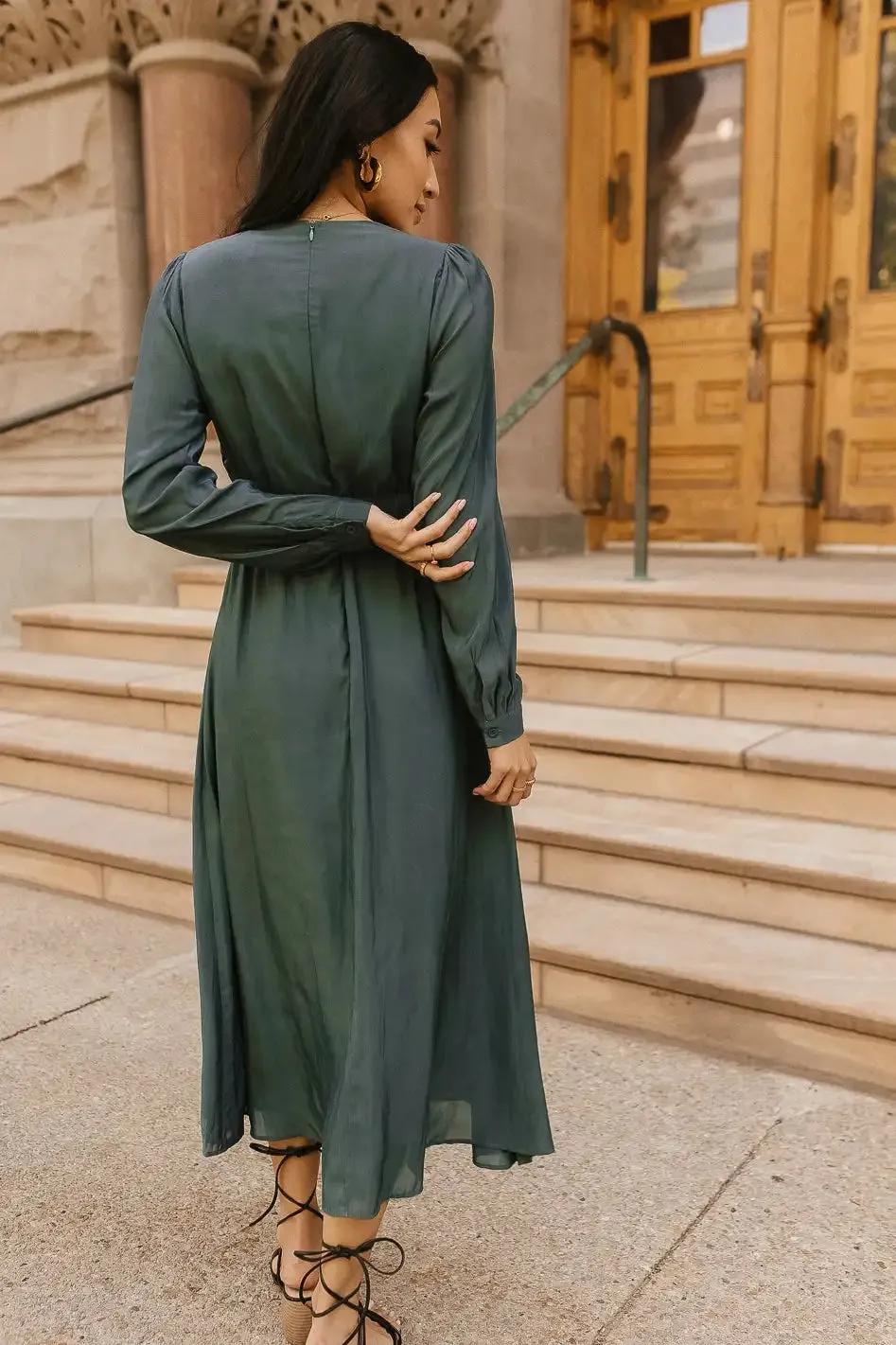 Pleated Underwire Midi Dress - FINAL SALE sold by bohme product image thumbnail 3