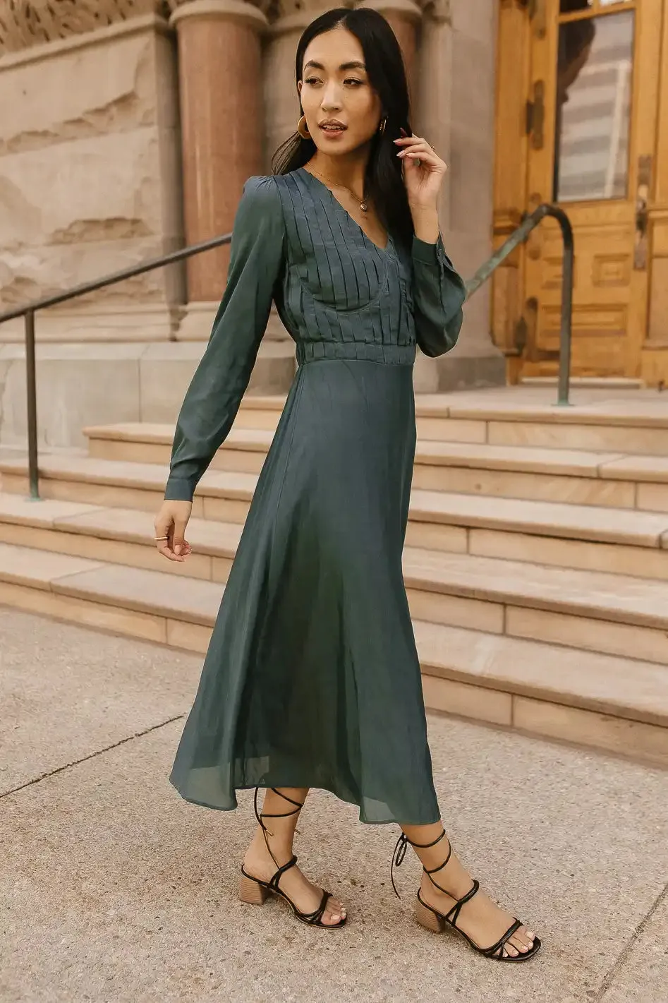 Pleated Underwire Midi Dress - FINAL SALE sold by bohme product image thumbnail 2