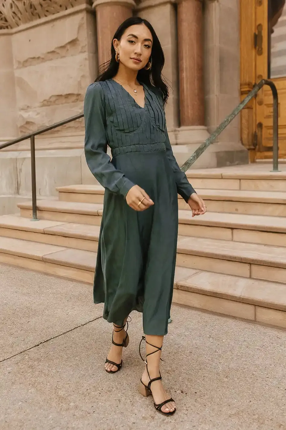 Pleated Underwire Midi Dress - FINAL SALE sold by bohme