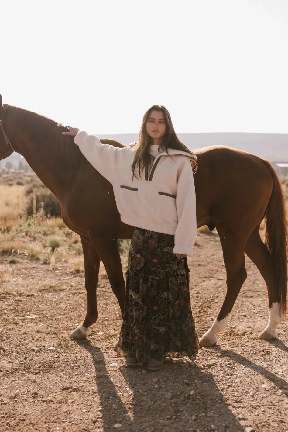 Nora Fleece Pullover in Cream - Final Sale sold by bohme product image thumbnail 4