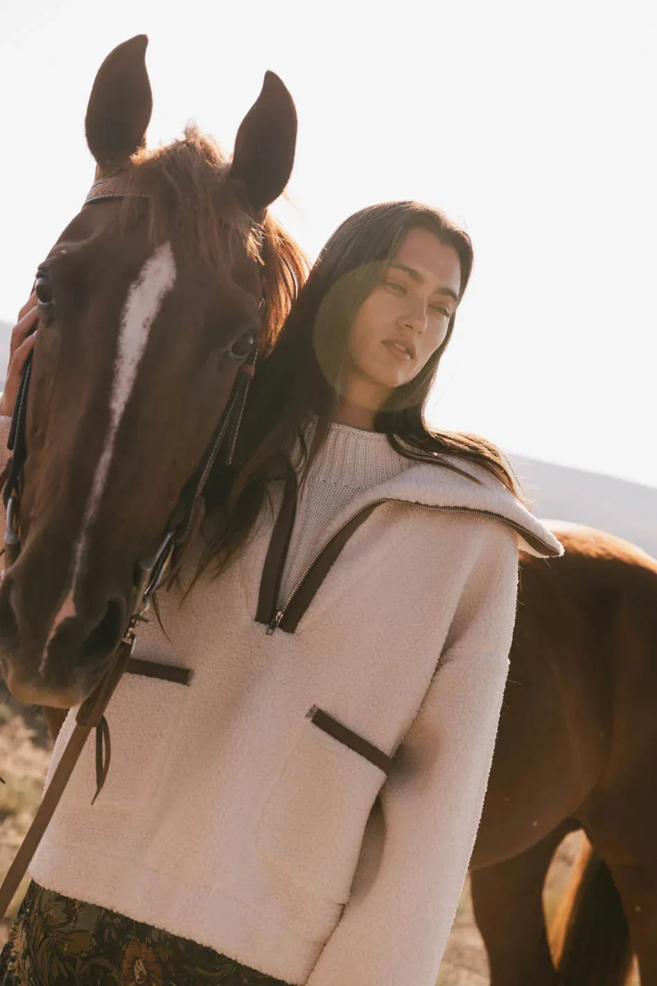 Nora Fleece Pullover in Cream - Final Sale sold by bohme