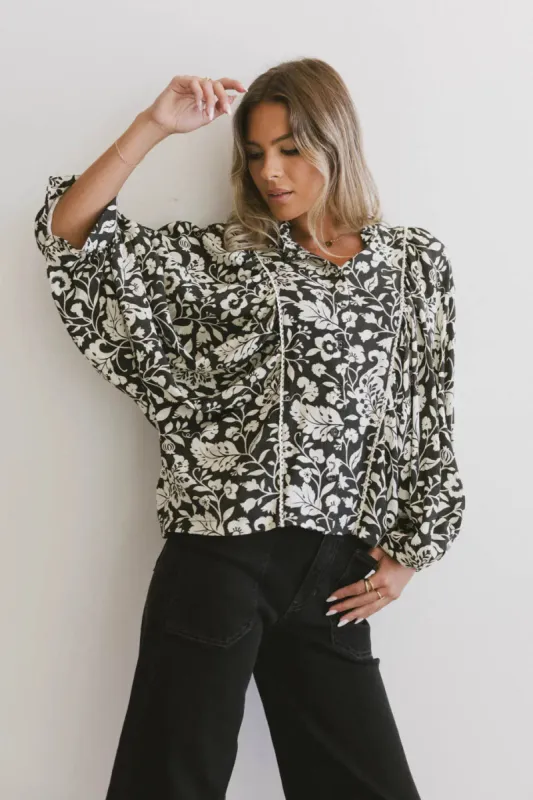 Nona Dolman Sleeve Blouse in Black - FINAL SALE sold by bohme