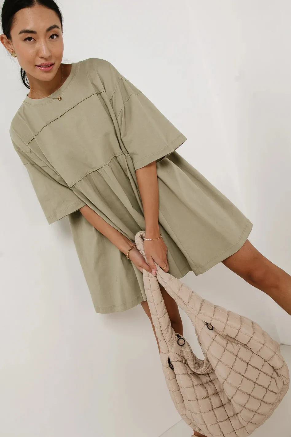 Lennox Mini Dress in Olive - FINAL SALE sold by bohme product image thumbnail 2