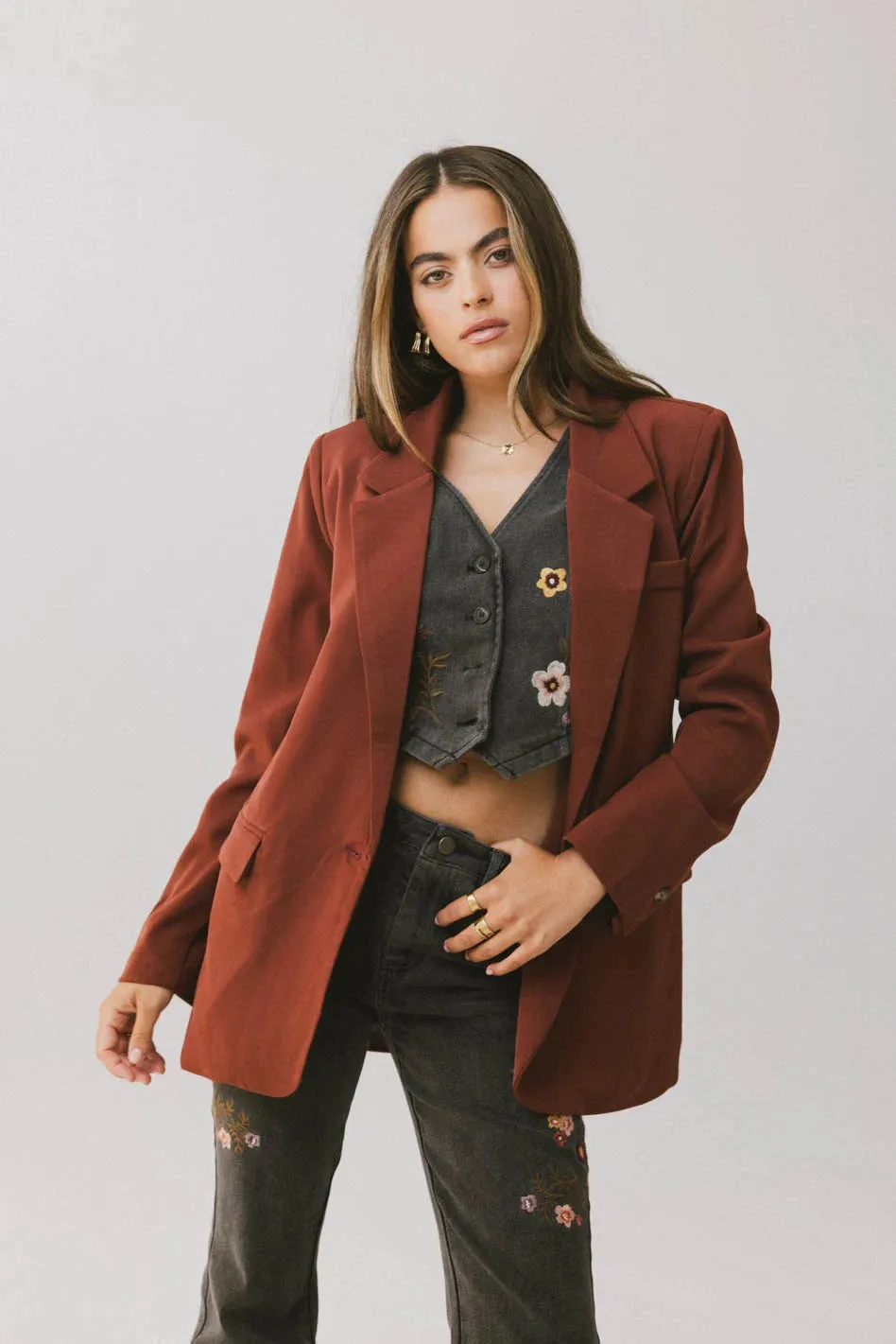 Crystal Blazer in Brick - FINAL SALE sold by bohme product image thumbnail 3