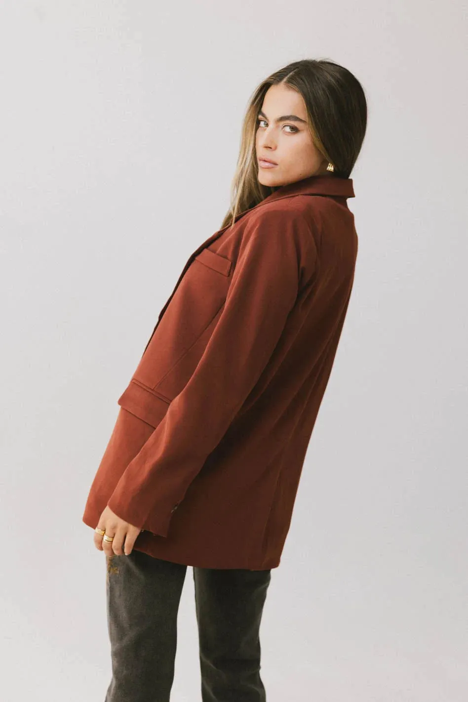 Crystal Blazer in Brick - FINAL SALE sold by bohme product image thumbnail 5