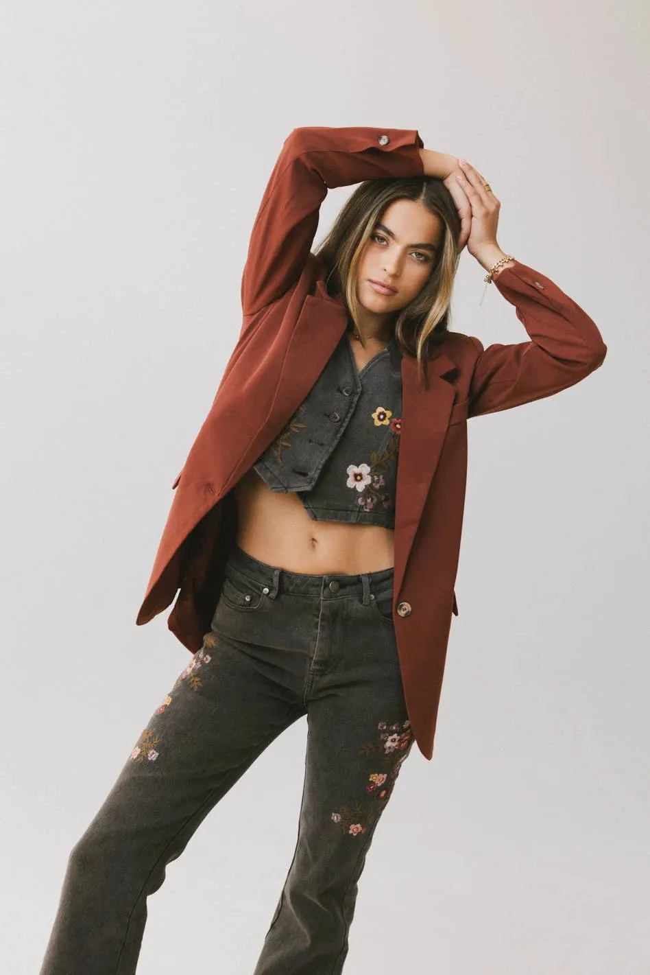 Crystal Blazer in Brick - FINAL SALE sold by bohme product image thumbnail 4