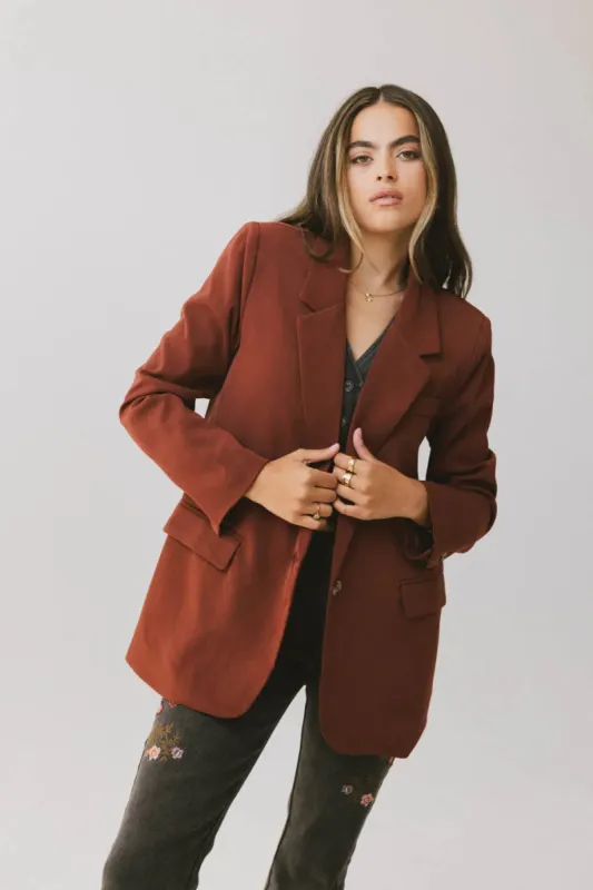 Crystal Blazer in Brick - FINAL SALE sold by bohme