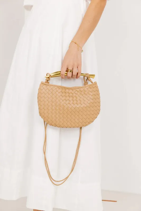 Tobias Woven Bag in Natural sold by bohme